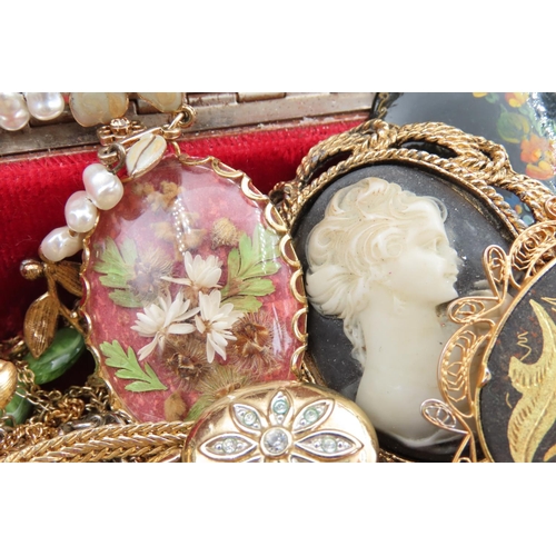 139 - Collection of Various Vintage Costume Jewellery including Cameo Brooch etc Quantity As Photographed ... 