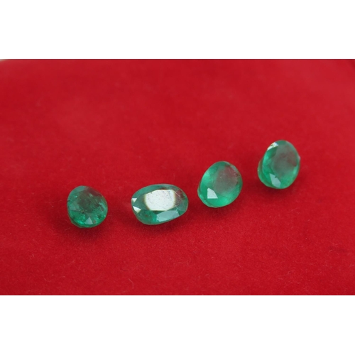 168 - Four Oval Cut Emeralds Each Approximately 0.70 Carat Weight