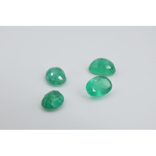 168 - Four Oval Cut Emeralds Each Approximately 0.70 Carat Weight