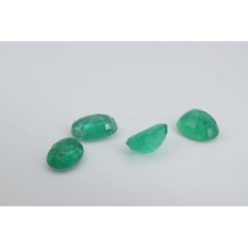 168 - Four Oval Cut Emeralds Each Approximately 0.70 Carat Weight