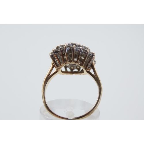 21 - Pale Sapphire and Gemstone Set Ladies Cluster Ring Mounted on 9 Carat Yellow Gold Band Basket Settin... 