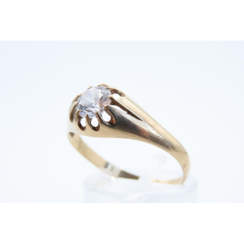 26 - Gemset Ladies 9 Carat Yellow Gold Ring Size U Claw Set