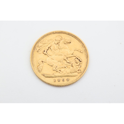 37 - Gold Half Sovereign Dated 1898