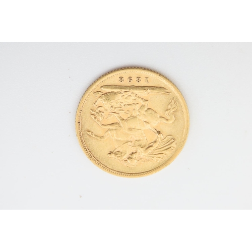 38 - Gold Half Sovereign Dated 1898