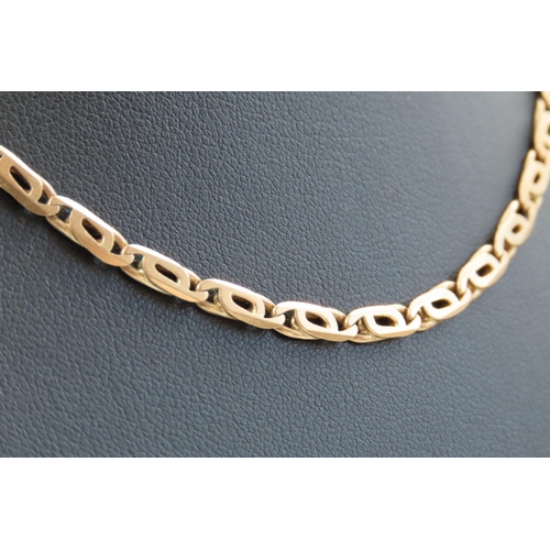 45 - 9 Carat Yellow Gold Ladies Necklace of Interlinking Form 48cm Long