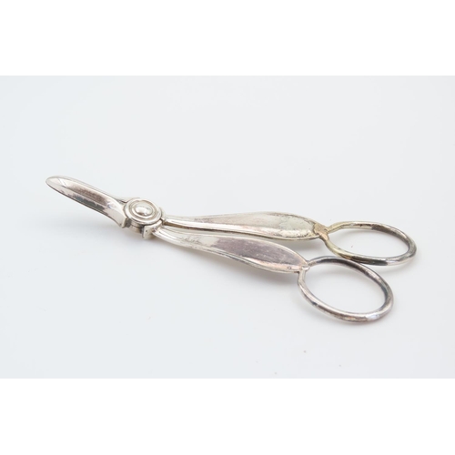 48 - Pair of Edwardian Silver Plated Grape Scissors 13cm Long
