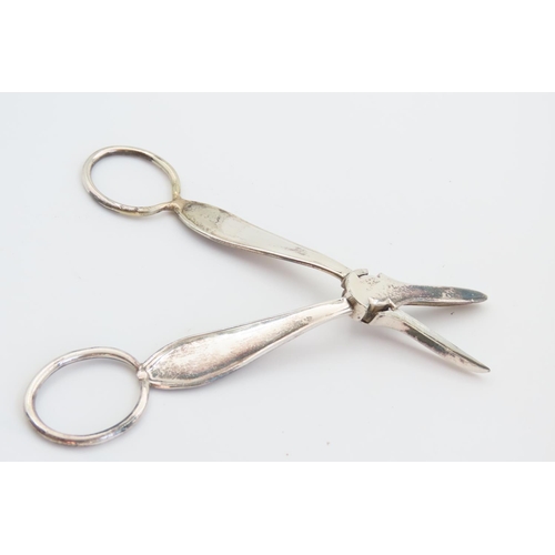 48 - Pair of Edwardian Silver Plated Grape Scissors 13cm Long