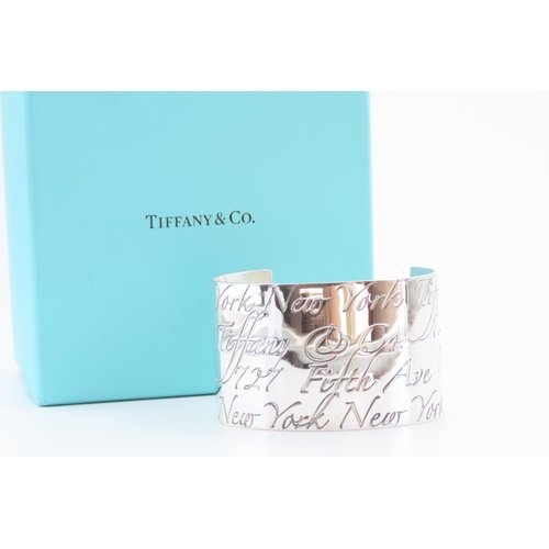 54 - Tiffany Ladies Silver Bangle with Original Presentation Box and Packaging