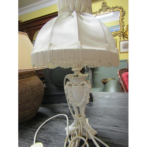 948 - Three Various Table Lamps including Cherub Motif Example Tallest Approximately 28 Inches High Each E... 