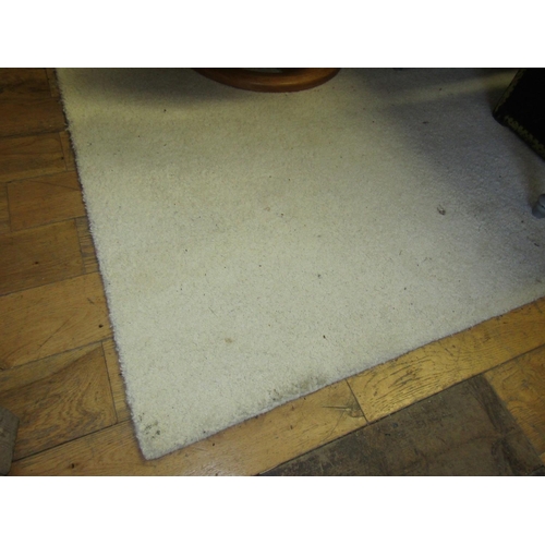 953 - Pure Wool Cream Ground Rug Approximately 9ft 8 Inches Long x 6ft 6 Inches Wide Good Pile to Entire