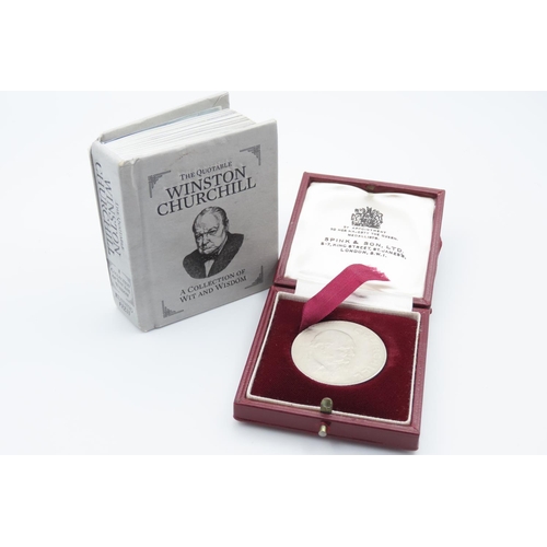 Silver Winston Churchill Commemorative Coin Dated 1965