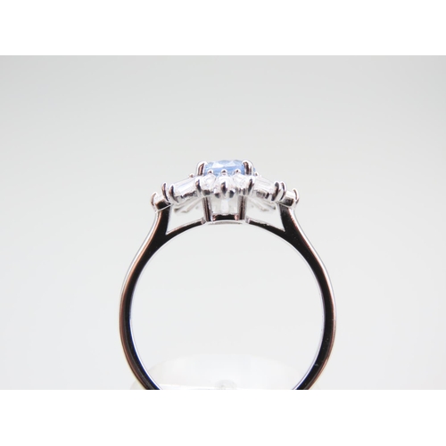 1304 - Swarovski Gemstone Ladies Cluster Ring Mounted on Silver Band Ring Size R Contained within Original ... 