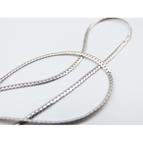 1314 - 9 Carat White Gold Ladies Pendant Necklace 42cm Long