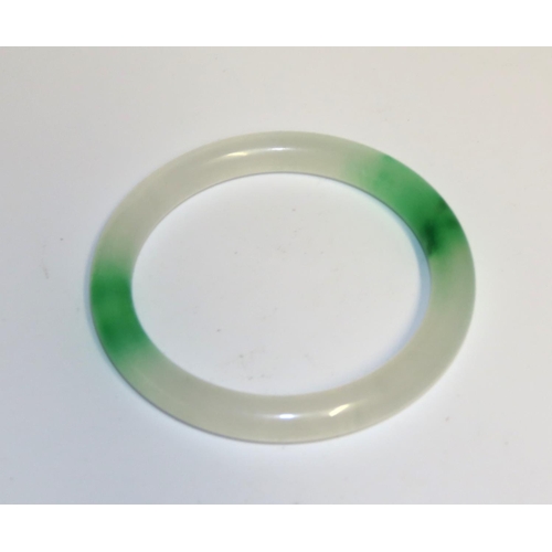 1335 - Ladies Jade Bangle Interior Diameter 6.5cm Approximately