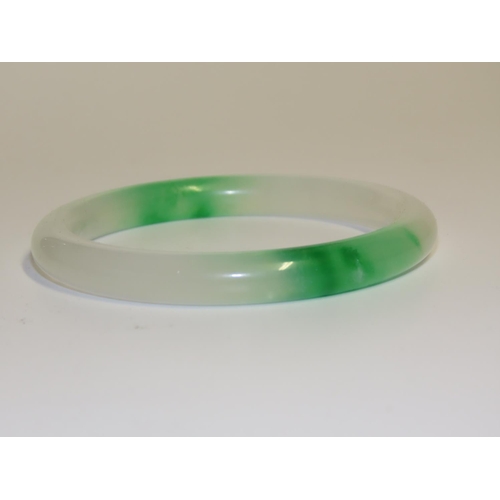 1335 - Ladies Jade Bangle Interior Diameter 6.5cm Approximately