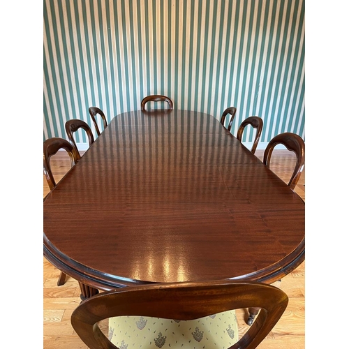 2 - Mahogany Dining Room Table with Two Extra Leaves and Winder Extends to 10.5ft x 4ft Wide