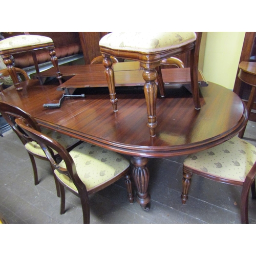 2 - Mahogany Dining Room Table with Two Extra Leaves and Winder Extends to 10.5ft x 4ft Wide