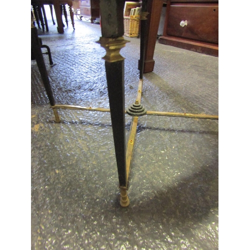 461 - Vintage Circular Form Brass Bound Coffee Table Approximately 30 Inches Diameter