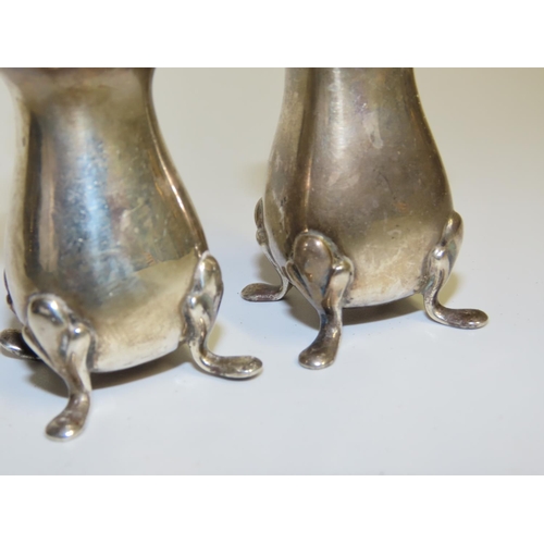 689 - Pair of Silver Salt and Peppers Shaped Form