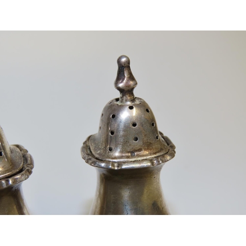 689 - Pair of Silver Salt and Peppers Shaped Form