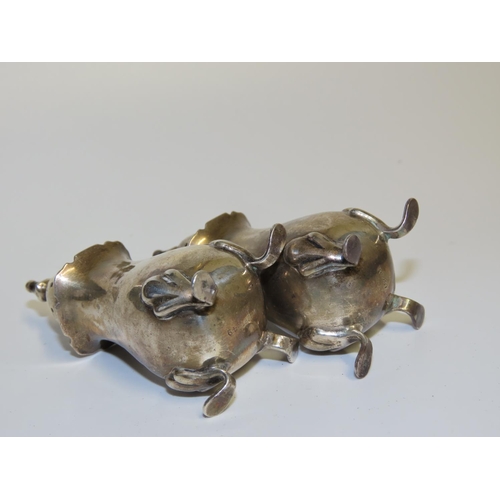 689 - Pair of Silver Salt and Peppers Shaped Form