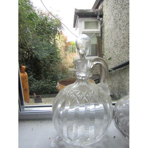 69 - Four Irish Cut Crystal Decanters Including Stoppers Tallest Approximately 12 Inches High