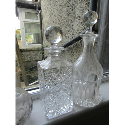 69 - Four Irish Cut Crystal Decanters Including Stoppers Tallest Approximately 12 Inches High