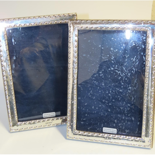 700 - Pair of Silver Mounted Rectangular Form Photograph Frames Each Approximately 7 Inches High x 5 Inche... 