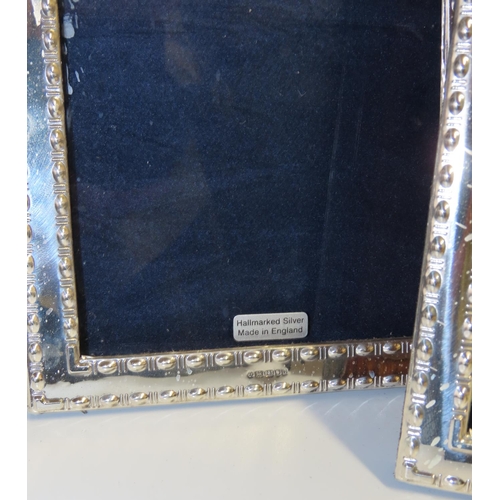 700 - Pair of Silver Mounted Rectangular Form Photograph Frames Each Approximately 7 Inches High x 5 Inche... 