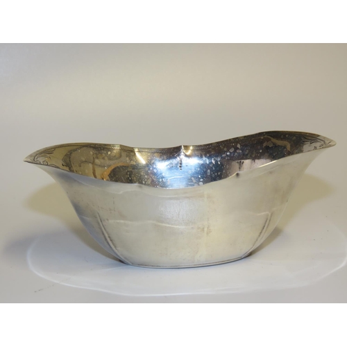 709 - Silver Strawberry Dish Shaped Form