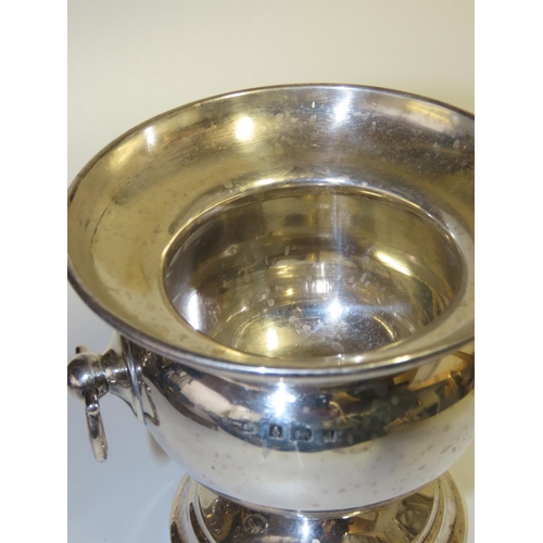 711 - Silver Chalise Form Pedestal Table Bowl Side Ring Carry Handles Approximately 8 Inches x 5 Inches Di... 