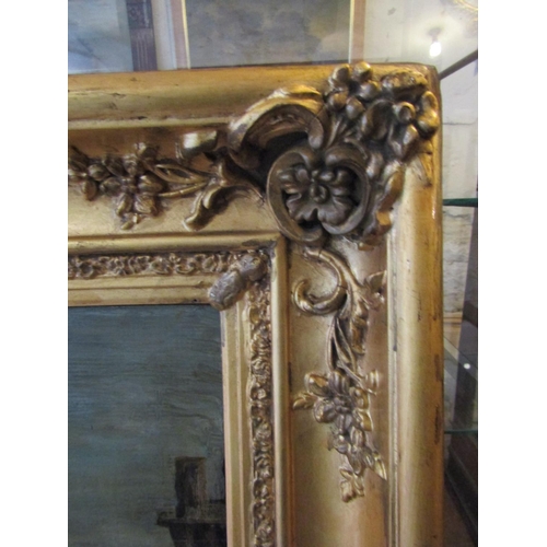 720 - Large Nineteenth Century School Painting Circa 1850 with Original Mechanical Movement to Tower Oil o... 