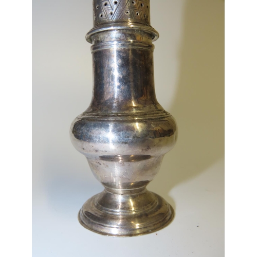 731 - Silver Sugar Sifter Turned Pedestal Form