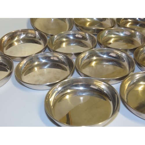 737 - Set of Twelve Silver Sweetmeat Dishes Restrained Circular Form