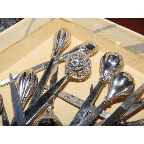 752 - Quantity of Various Silver Plated Corn on the Cob Picks contained with Two Boxes