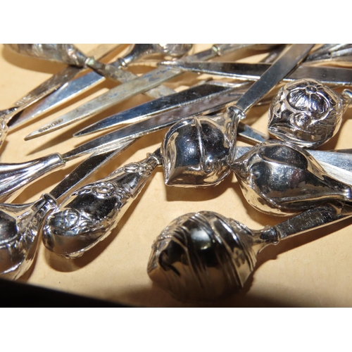 752 - Quantity of Various Silver Plated Corn on the Cob Picks contained with Two Boxes