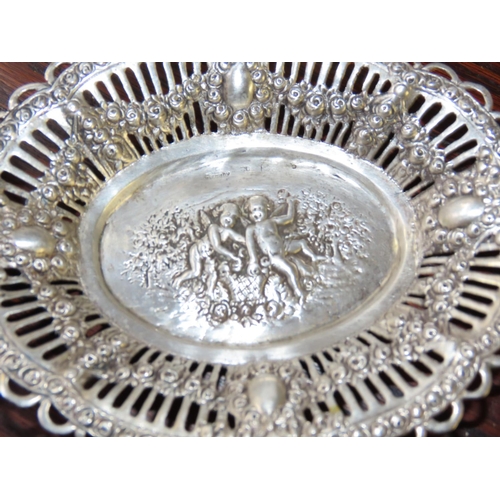 761 - Pair of Silver Table Dishes Cherub Motif Decoration to Both Attractively Detailed