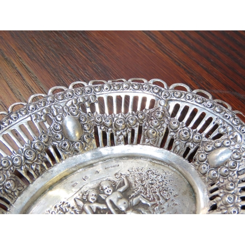 761 - Pair of Silver Table Dishes Cherub Motif Decoration to Both Attractively Detailed