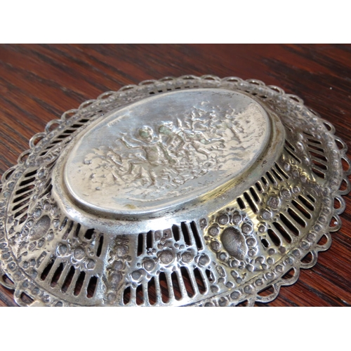 761 - Pair of Silver Table Dishes Cherub Motif Decoration to Both Attractively Detailed