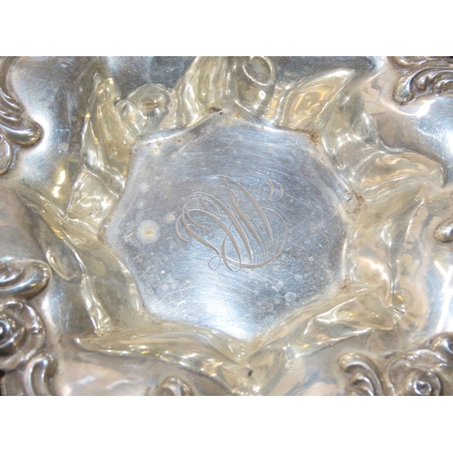 763 - Silver Strawberry Dish Shaped Form Emboss Decoration