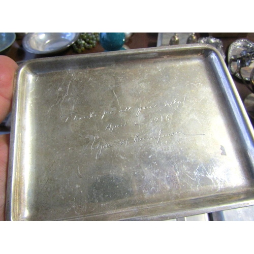 767 - Silver Salvor Rectangular Form Restrained Decoration