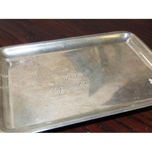 767 - Silver Salvor Rectangular Form Restrained Decoration