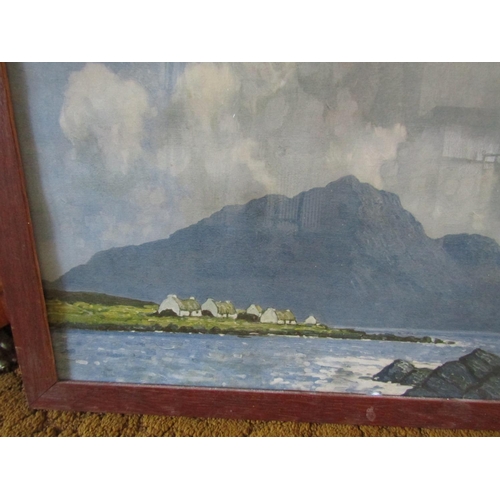 77 - Paul Henry Print West of Ireland Scene Mountains and Clouds Approximately 18 Inches High x 20 Inches... 