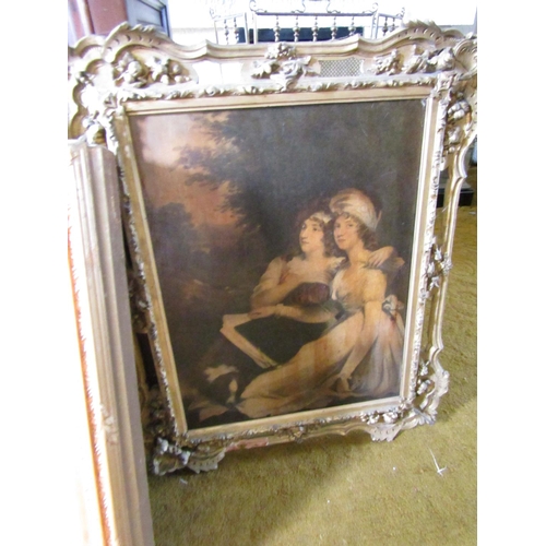 78 - Three Framed Prints Including Regency Carved Mahogany Frame Largest Approximately 16 Inches High x 2... 