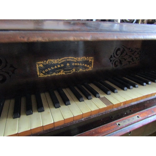 97 - Collard and Collard Piano Figured Mahogany Case Well Carved Supports Approximately 5ft 5 Inches Wide... 