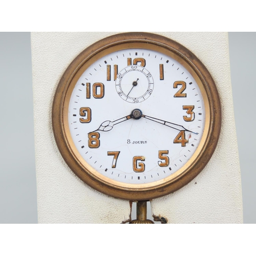 176 - Four Oversized Pocket Watches and Travel Watches The Largest 7cm Diameter