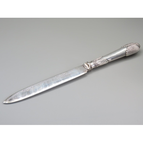 177 - Silver Serving Knife 27cm Long Attractively Detailed