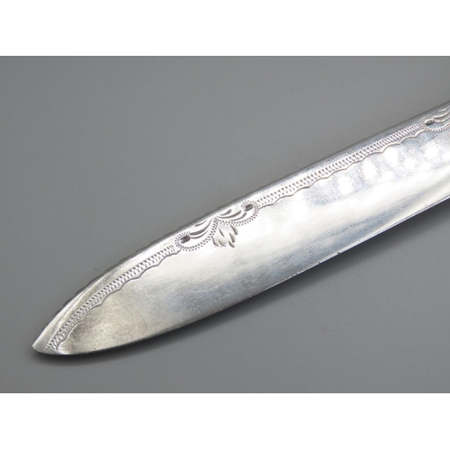 177 - Silver Serving Knife 27cm Long Attractively Detailed