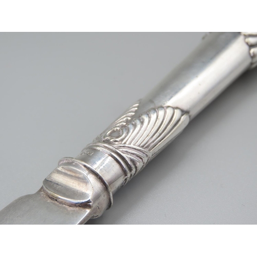 177 - Silver Serving Knife 27cm Long Attractively Detailed