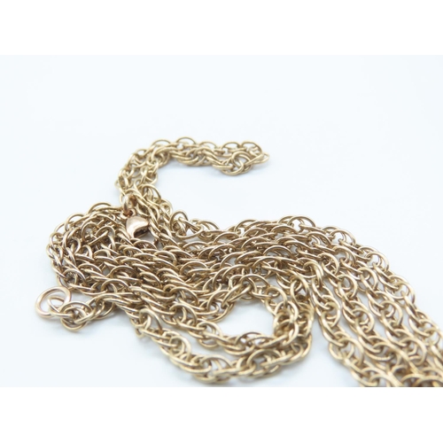 19 - 9 Carat Yellow Gold Chain 60cm Long Interlinking Form Lobster Clasp Twelve Grams